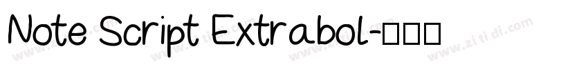 Note Script Extrabol字体转换